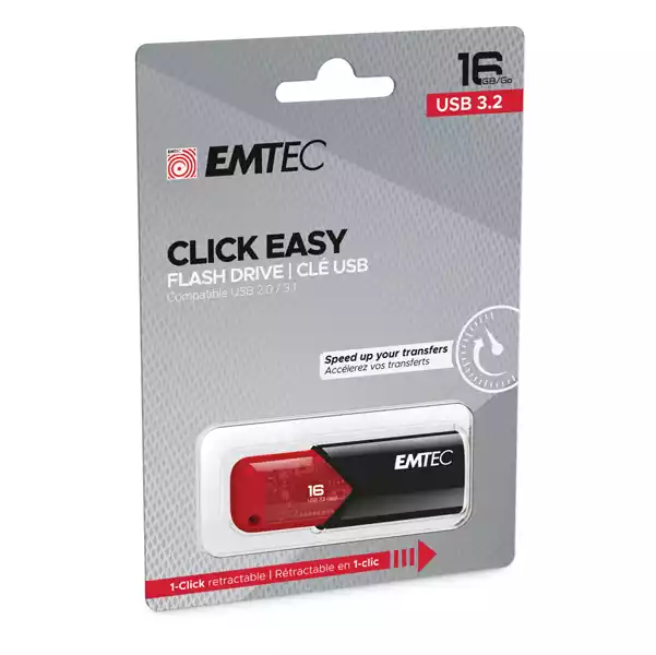 Emtec Memoria USB B110 USB 3.2 ClickEasy rosso ECMMD16GB113 16 GB