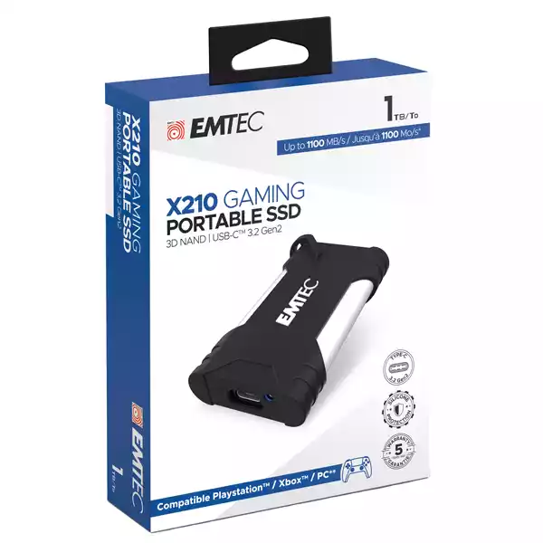 Emtec SSD Portatile Gaming 3.2Gen2 X210 1TB ECSSD1TX210G