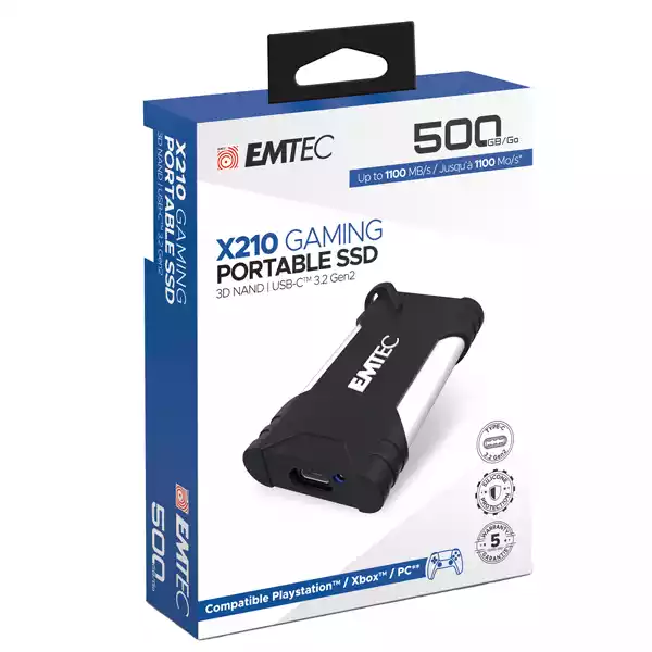 Emtec SSD Portatile Gaming 3.2Gen2 X210 500GB ECSSD500GX210G