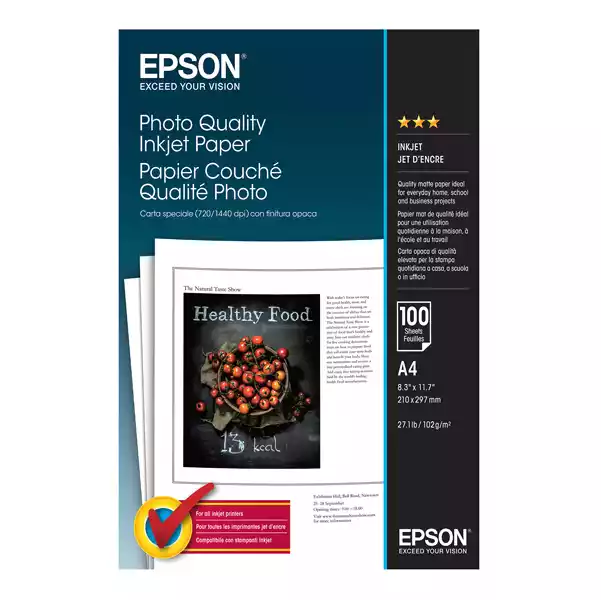 Epson Photo Quality Inkjet Paper A4 100 Fogli C13S041061