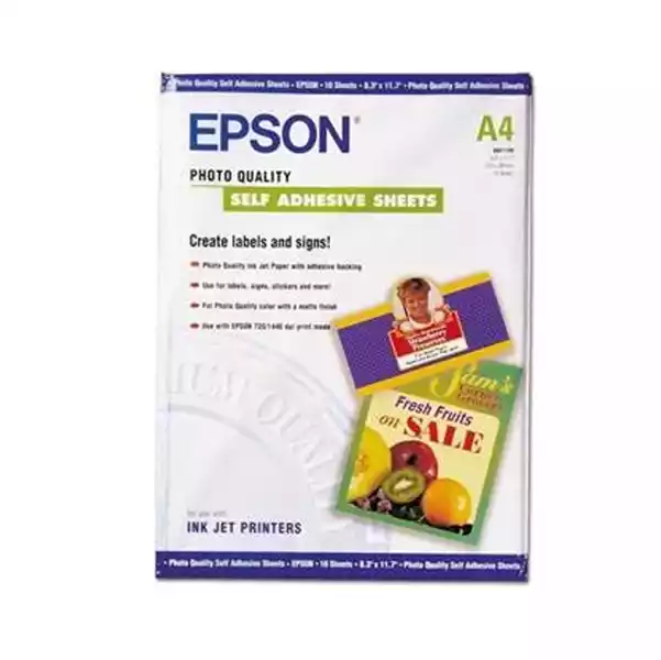 Epson Self Adhesive Photo Paper A4 10 Fogli C13S041106