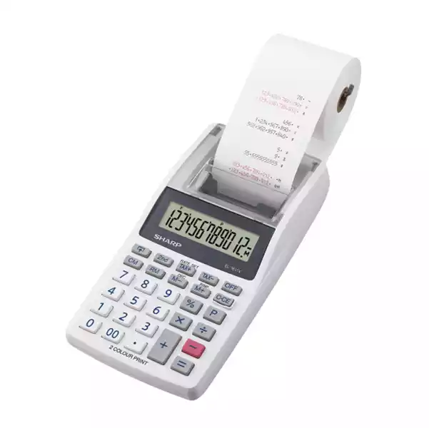 Calcolatrice scrivente mini EL1611V 191x99x42mm 12 cifre Bianco Sharp SH EL1611V