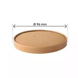 Coperchio per bowl portazuppe monouso da 180 a 480ml avana   conf. 25...