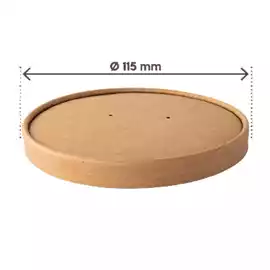 Coperchio per bowl portazuppe monouso da 780ml avana   conf. 25 pezzi