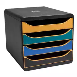 Cassettiera Big Box NeoDeco 4 cassetti 34,7x27,8x26,7cm multicolore 