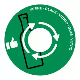 Coperchio raccolta vetro per cestino 133R diametro 38cm PVC verde 