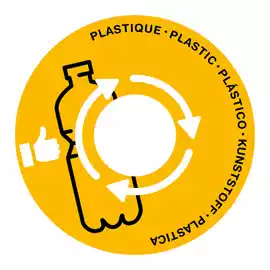 Coperchio raccolta plastica per cestino 133R diametro 38cm PVC giallo 