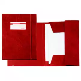 Cartellina 3 lembi Archivio 3L F con elastico Colpan 25x35cm rosso Sei Rota