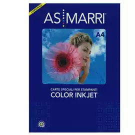 Carta Color Graphic inkjet A4 125gr 50 fogli effetto opaco bianco As Marri