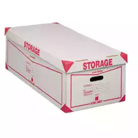 Scatola Storage con coperchio 38,5x26,4x75,5cm bianco e rosso 1604...