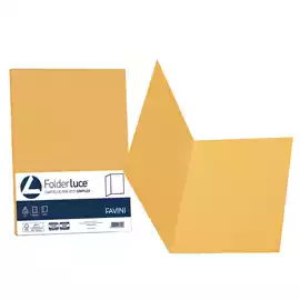 Cartelline semplici Luce 200gr 25x34cm giallo oro  conf. 50 pezzi