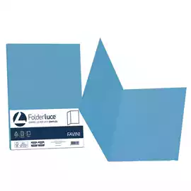 Cartelline semplici Luce 200gr 25x34cm azzurro  conf. 50 pezzi