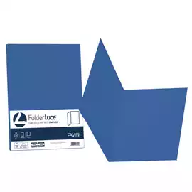 Cartelline semplici Luce 200gr 25x34cm blu prussia  conf. 50 pezzi