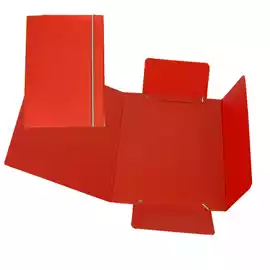 Cartellina con elastico cartone plastificato 3 lembi 17x25cm rosso...