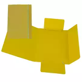 Cartellina con elastico cartone plastificato 3 lembi 17x25cm giallo...