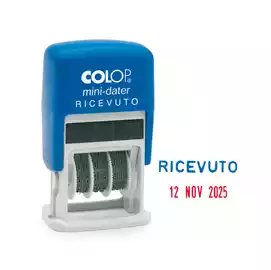 Timbro Mini Dater S160 L1 Datario + RICEVUTO 4mm autoinchiostrante 