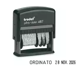 Timbro Printy Dater Eco 4817 Datario + Polinomio 3,8mm autoinchiostrante Trodat