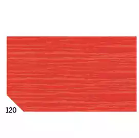 Carta crespa 50x250cm 48gr m2 rosso 120   conf.10 rotoli
