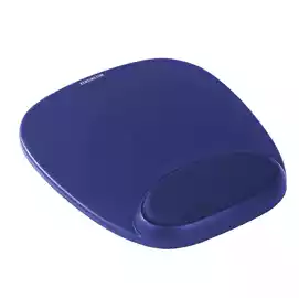 Mousepad con poggiapolsi Memory Foam blu 