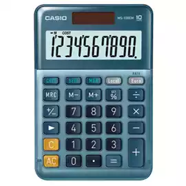 Calcolatrice da tavolo MS 100EM 10 cifre blu 