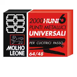 Punti universali 6 4 metallo Molho Leone conf. 2000 pezzi