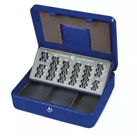 Cassetta portavalori Europa 30x24x9cm blu Metalplus