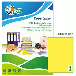 Etichette adesive LP4F in carta permanenti 210x297mm 1 et fg 70 fogli...