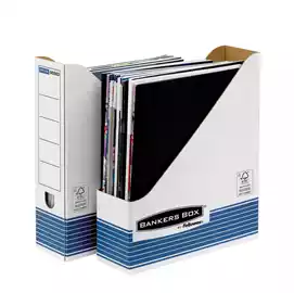 Portariviste   System 7,8x31,1x25,8cm bianco blu Fellowes