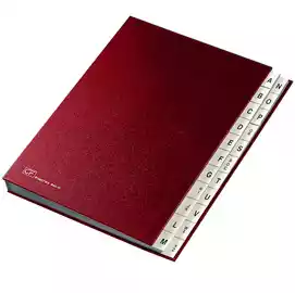 Classificatore alfabetico A Z 640D 24x34cm rosso 