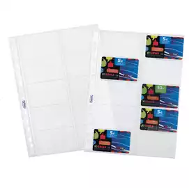 Buste forate porta cards PPL 10 tasche 21,5x29,7cm trasparente Favorit conf. 10 pezzi