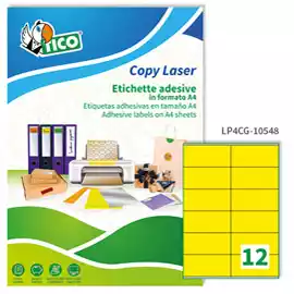 Etichette adesive LP4C in carta laser permanenti 105x48mm 12 et fg 70...