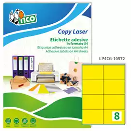 Etichette adesive LP4C in carta laser permanenti 105x72mm 8 et fg 70...