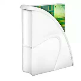 Portariviste Pro Gloss 26,5x31cm dorso 8cm bianco artico 