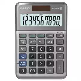 Calcolatrice da tavolo MS 100FM 10 cifre big display grigio 