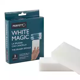 Spugna cancella macchie White Magic 12x2,5x0,6cm  conf. 2 pezzi
