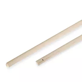 Manico in legno grezzo cm140 attacco con foro. utilizzabile con tergivetro art.0047 e con scopa a frange penta.