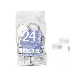 Candele Tealights bianco  sacchetto da 24 pezzi