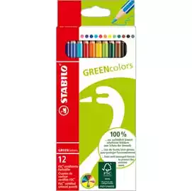 Pastelli colorati GreenColors diametro mina 2,5mm Stabilo astuccio 12 pezzi