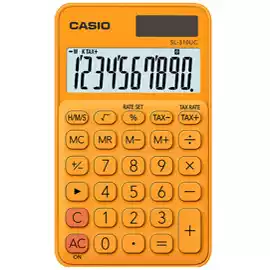 Calcolatrice tascabile SL 310UC 10 cifre arancio 