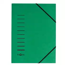 Cartella con elastico in cartoncino A4 verde 
