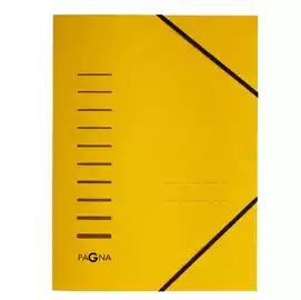 Cartella con elastico in cartoncino A4 giallo 