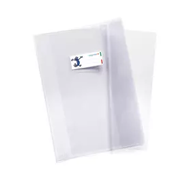Coprimaxi supercristallo 200micron trasparente neutro liscio. con alette e tasca portanome. contiene il formato 21x30cm