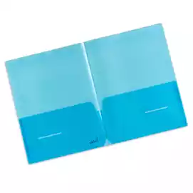 Cartellina doppia tasca Plastidea PP blu  conf. 5 pezzi