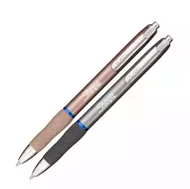 Penna gel a scatto punta 0.7mm fusto colori assortiti metal blu 
