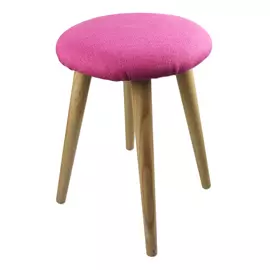 Sgabello colorato con seduta in cotone. gambe in legno kd. misure prodotto: Ø 30,5 x 43,5h cm. sgabello adatto ad uso