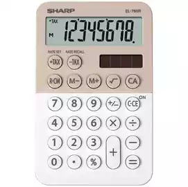  Calcolatrice tascabile EL 760R 8 cifre beige bianco EL760RBLA