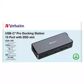  USB C Pro Docking Station 15 Port with SSD slot CDS 15S