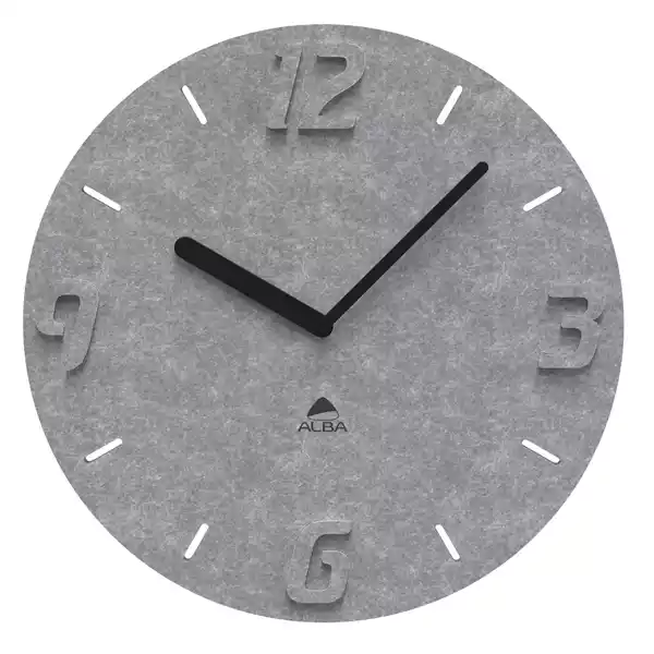 Orologio da parete effetto 3D raggio 55cm PET grigio Alba