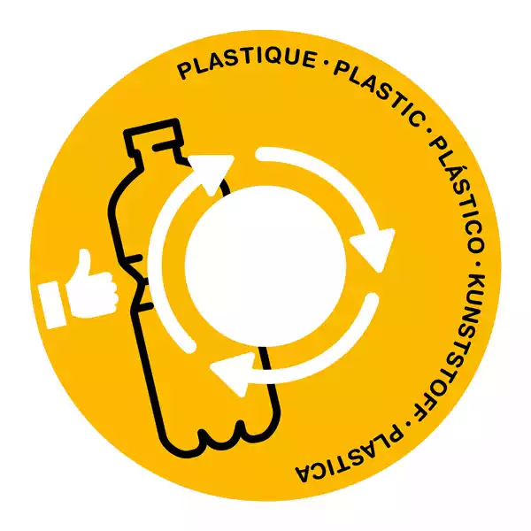 Coperchio raccolta plastica per cestino 133R diametro 38cm PVC giallo Cep