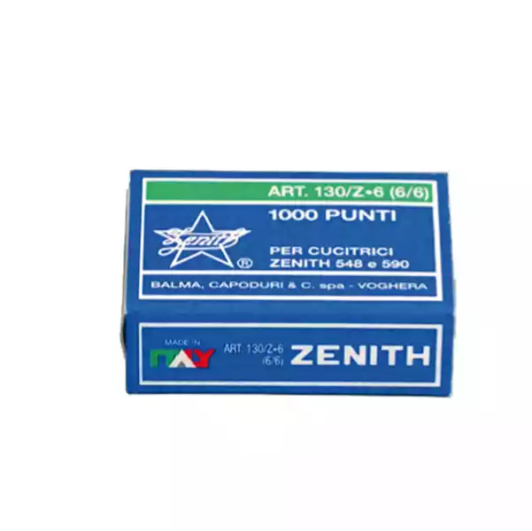Punti 130 Z6 6 6 acciaio zincato metallo Zenith conf. 1000 punti